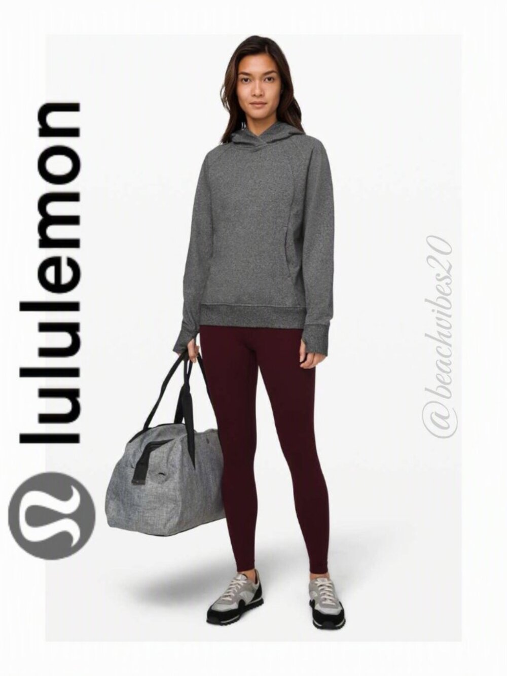LULULEMON ATHLETICA Scuba Pullover Heathered Speckled Black EUC 8 LL-61
